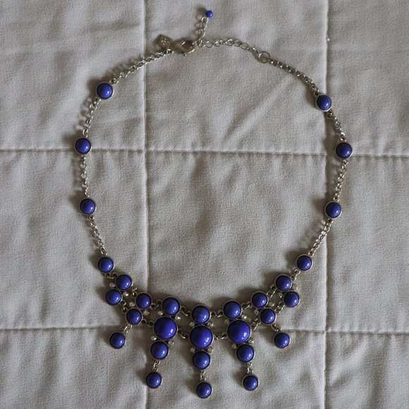 Banana Republic Blue Bubble Statement Necklace - Picture 1 of 5